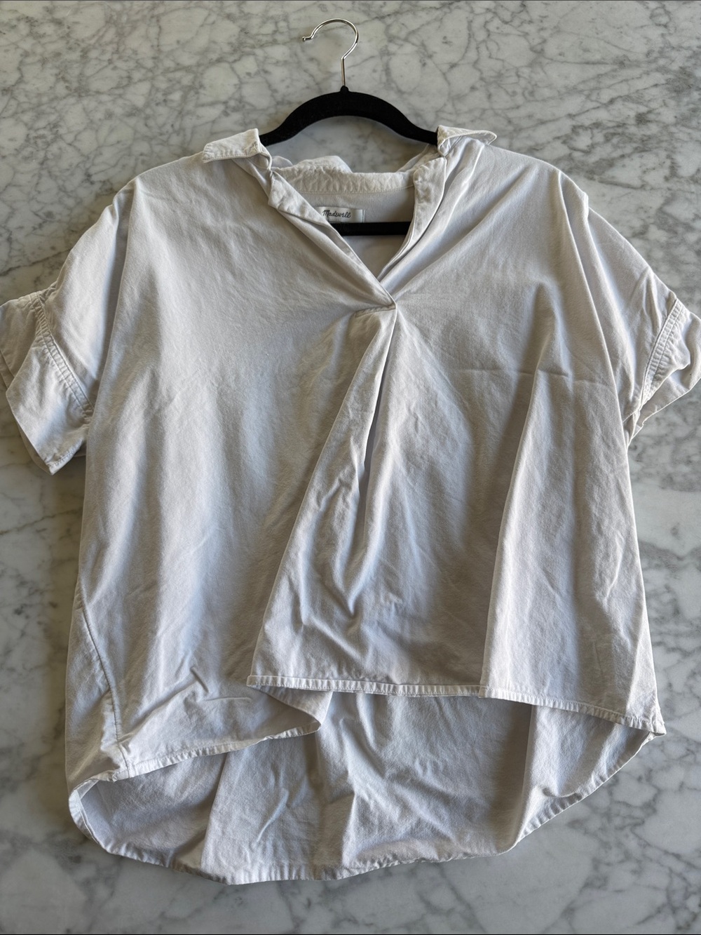 Madewell Poplin White Blouse